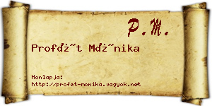 Profét Mónika névjegykártya